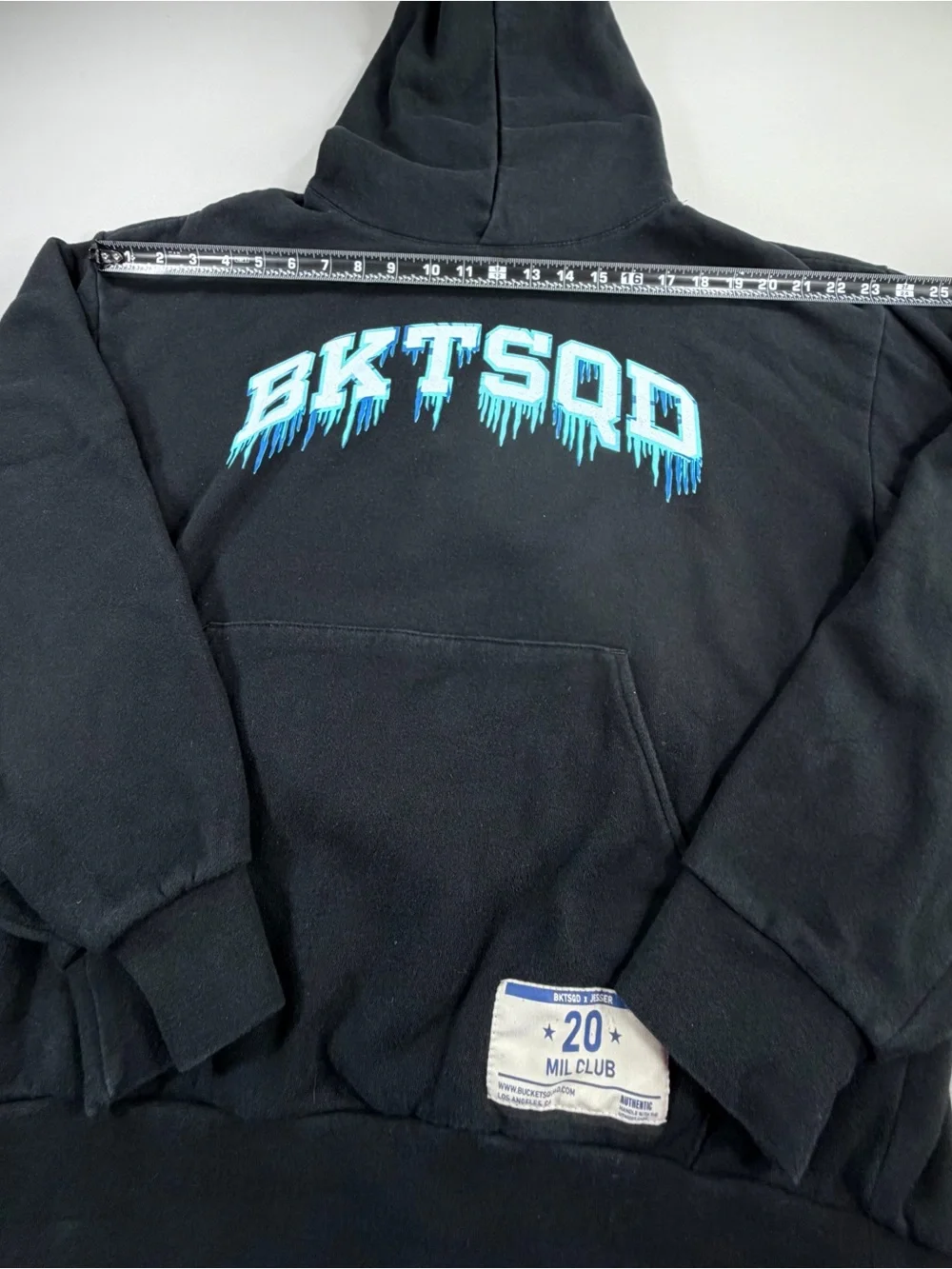 BKTSQD x Jesser 20 Mil Club Hoodie Adult M Black Basketball Graphic Streetwear
